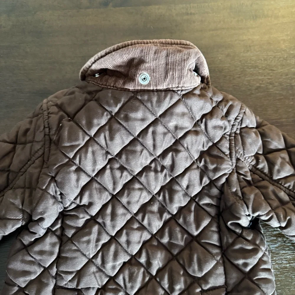 GAP 12-18 Months Girls Brown Quilted‎ Jacket